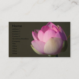 Carte de visite de Lotus rose
