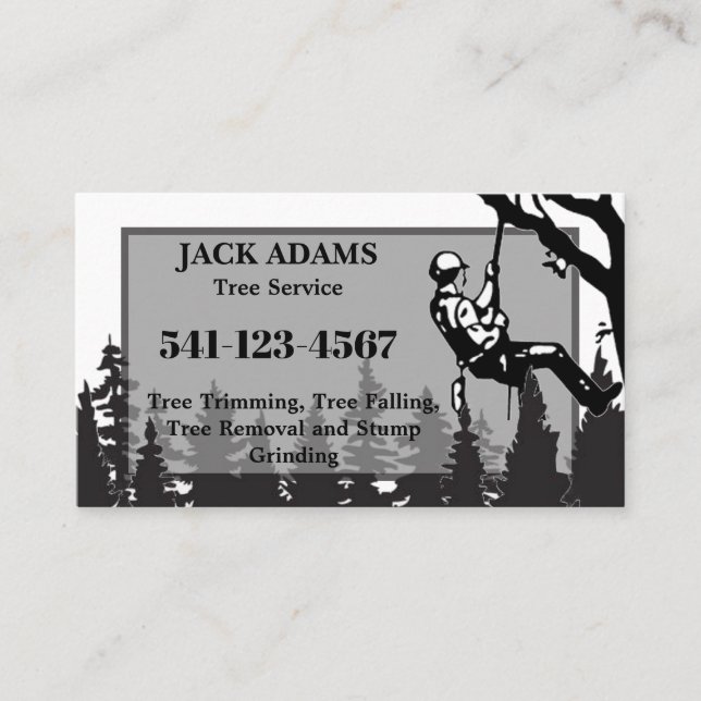 Carte de visite de Lumberjack Tree Service (Devant)