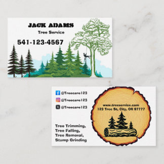 Carte de visite de Lumberjack Tree Service