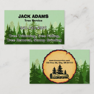 Carte de visite de Lumberjack Tree Service