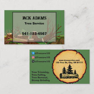 Carte de visite de Lumberjack Tree Service