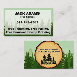 Carte de visite de Lumberjack Tree Service