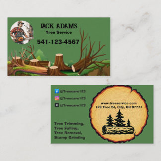 Carte de visite de Lumberjack Tree Service
