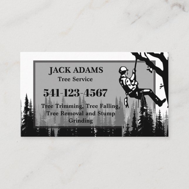 Carte de visite de Lumberjack Tree Service (Devant)