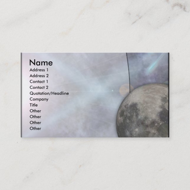 Carte de visite de lune (Devant)