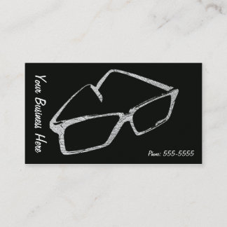 Carte de visite de lunettes de vue rétro