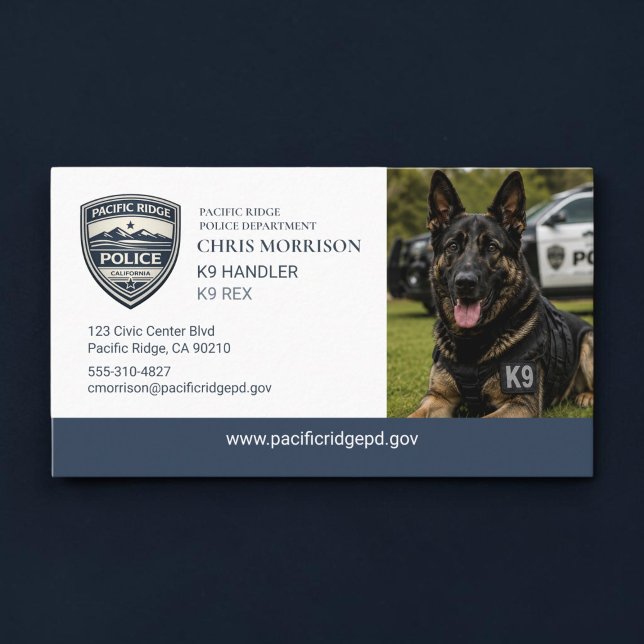 Carte de visite de l'unité canine de police (Créateur téléchargé)