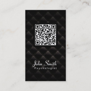 Carte de visite de luxe de psychologue de code de