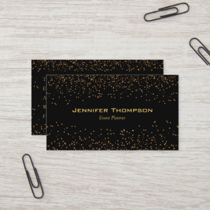 Carte de visite de luxe d'or de parties