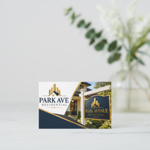 Carte de visite de luxe pour agence immobilière Na