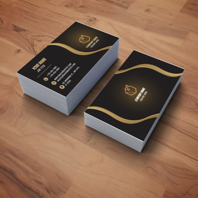 Carte de visite de luxe pour agent immobilier (Créateur téléchargé)