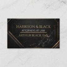 Carte de visite de luxe pour avocat.
