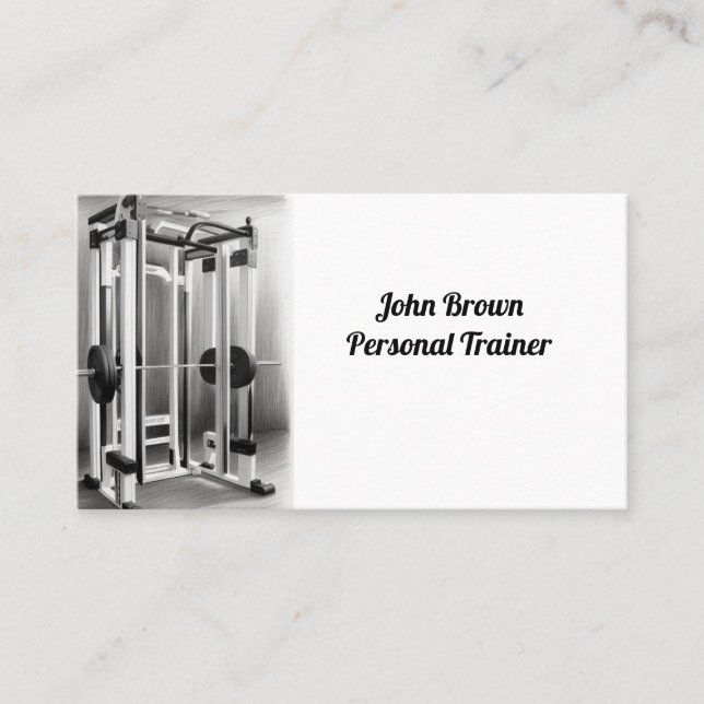 Carte de visite de machines droites (Devant)