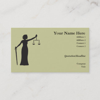 Carte de visite de Madame Justice