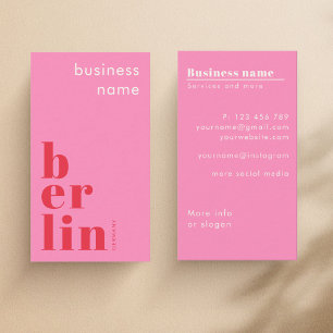 Carte de visite de magasin à Berlin en Allemagne