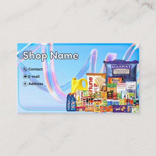 Carte de visite de magasin d'alimentation - Marché (Devant)