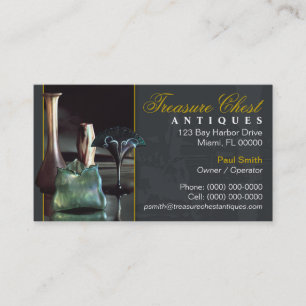 Carte de visite de magasin d'antiquités