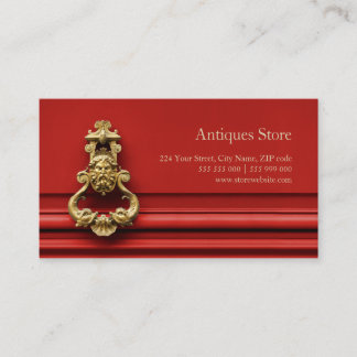 Carte de visite de magasin d'antiquités