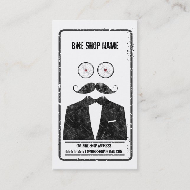 Carte de visite de magasin de bicyclette de (Devant)