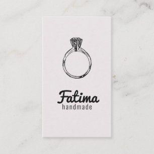 Carte de visite de magasin de bijoux faits à la ma