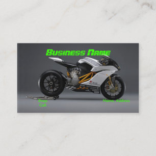 Carte de visite de magasin de moto