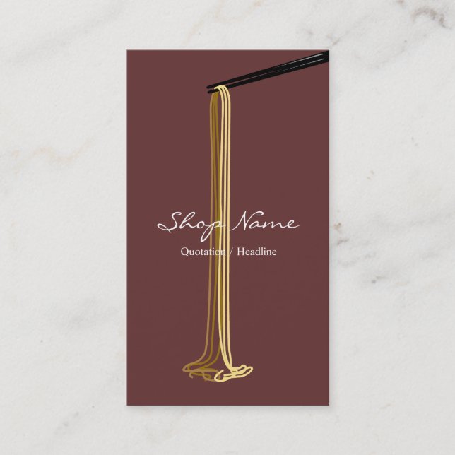 Carte de visite de magasin de nouille (Devant)