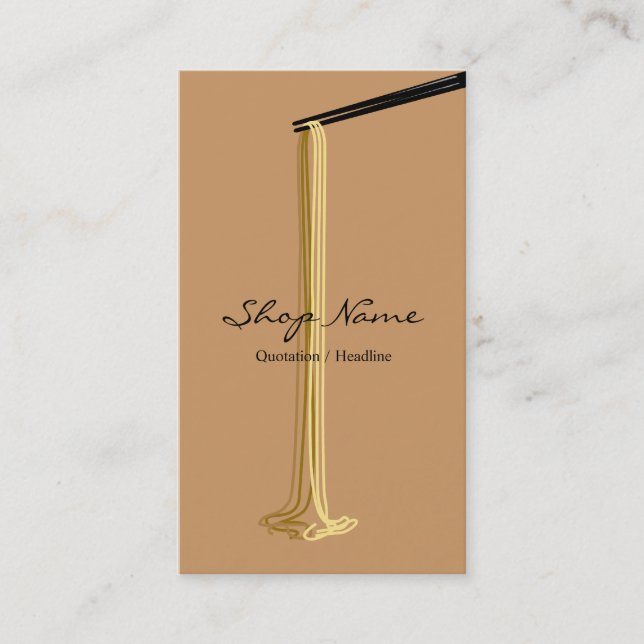 Carte de visite de magasin de nouille (Devant)