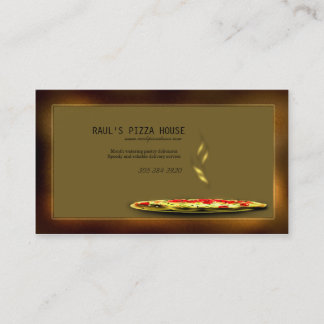 Carte de visite de magasin de pizza