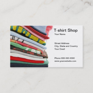 Carte de visite de magasin de T-shirt