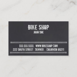 Carte de visite de magasin de vélo