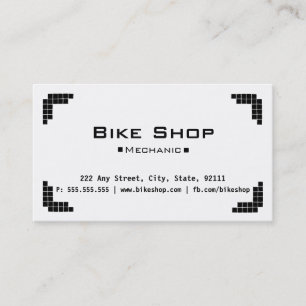 Carte de visite de magasin de vélo