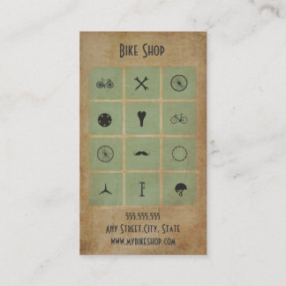 Carte de visite de magasin de vélo