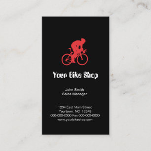 Carte de visite de magasin de vélo