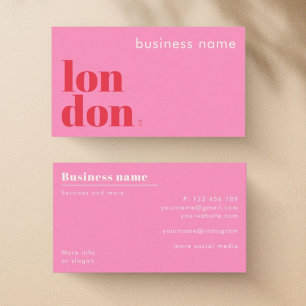 carte de visite de magasin d'entreprise à Londres