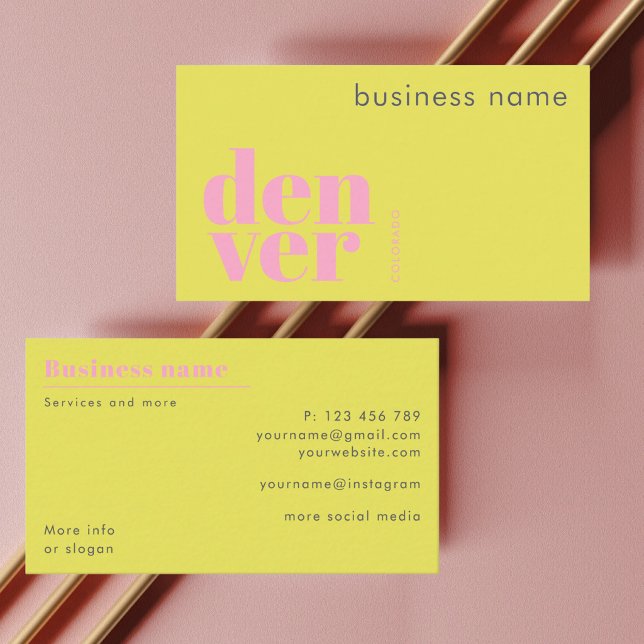 Carte de visite de magasin d'entreprise de Denver  (Créateur téléchargé)