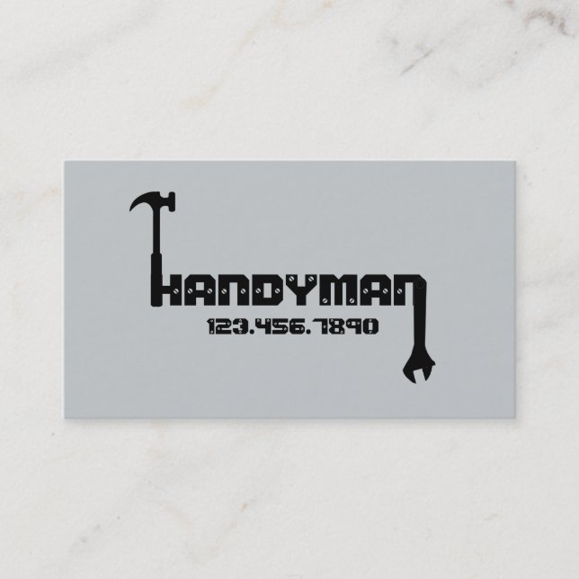 Carte de visite de maintenance pour homme à main b (Devant)