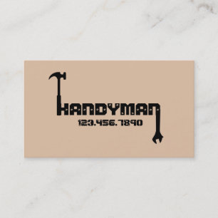 Carte de visite de maintenance pour homme à main b