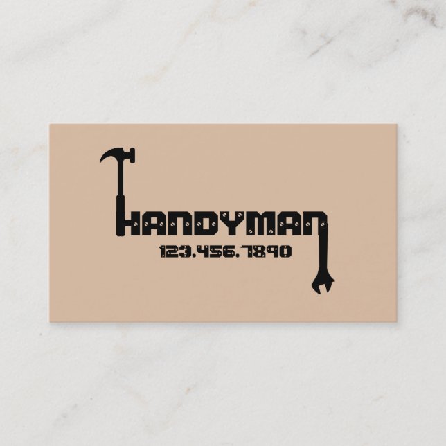 Carte de visite de maintenance pour homme à main b (Devant)