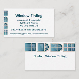 Carte de visite de maintenance Windows Tinting per