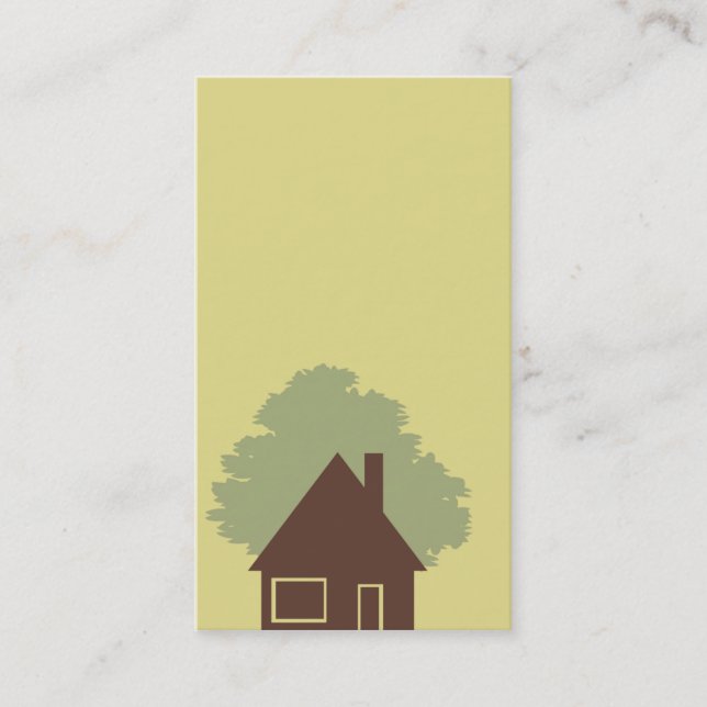 carte de visite de maison et à la maison (Devant)