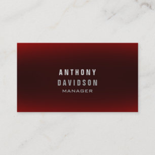 Carte de visite de manager rouge classe profession