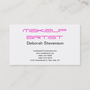 Carte de visite de maquillage blanc