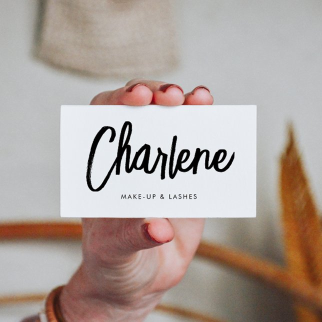 Carte de visite de maquillage d'artiste de script  (Créateur téléchargé)