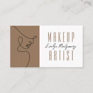 Carte de visite de maquillage de script QR Code no