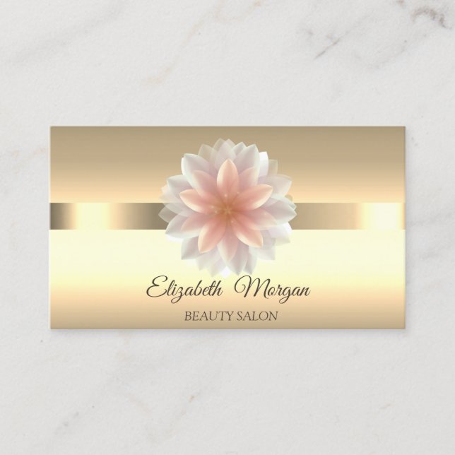 Carte de visite de maquillage fleur de lotus chic  (Devant)
