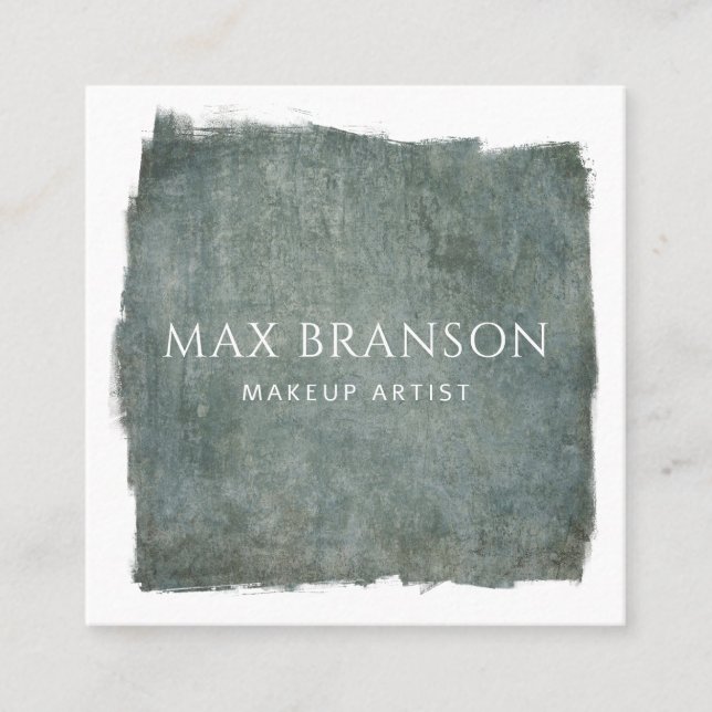 Carte de visite de maquillage moderne bleu gris (Devant)