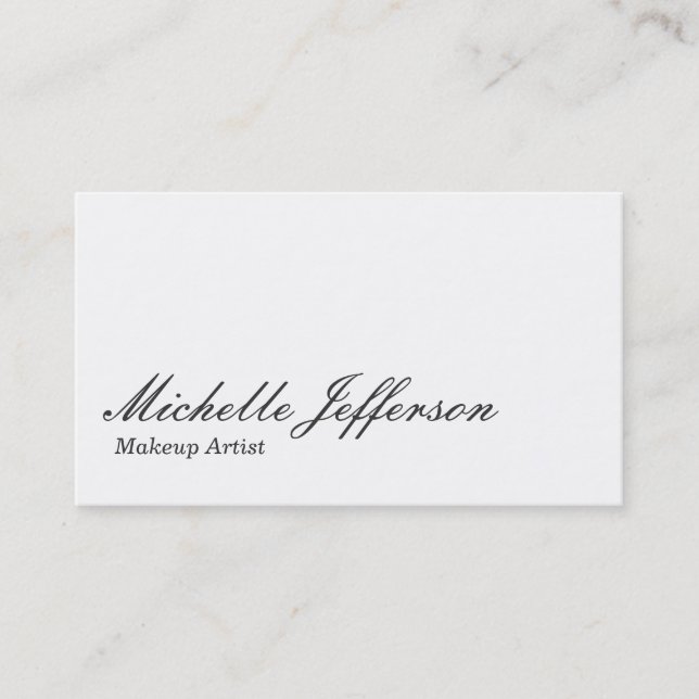 Carte de visite de maquillage noir et blanc (Devant)