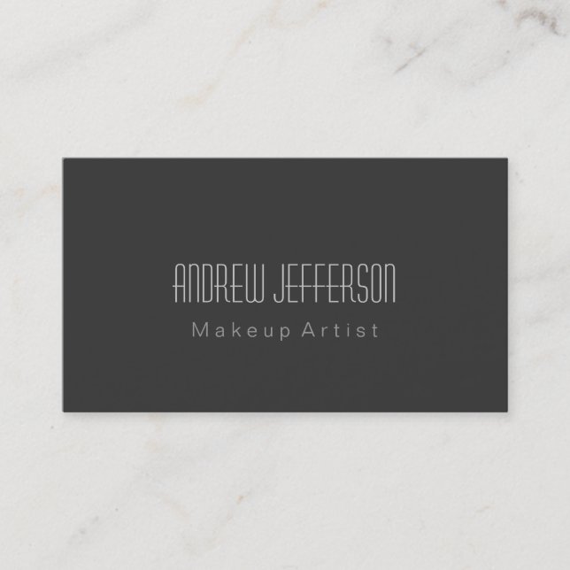Carte de visite de maquillage professionnel gris (Devant)