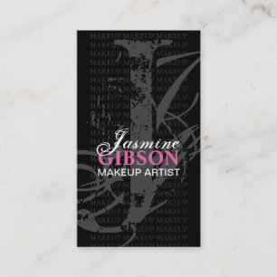 CARTE DE VISITE de MAQUILLEUR du monogramme "J" -