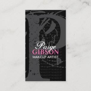CARTE DE VISITE de MAQUILLEUR du monogramme "P" -